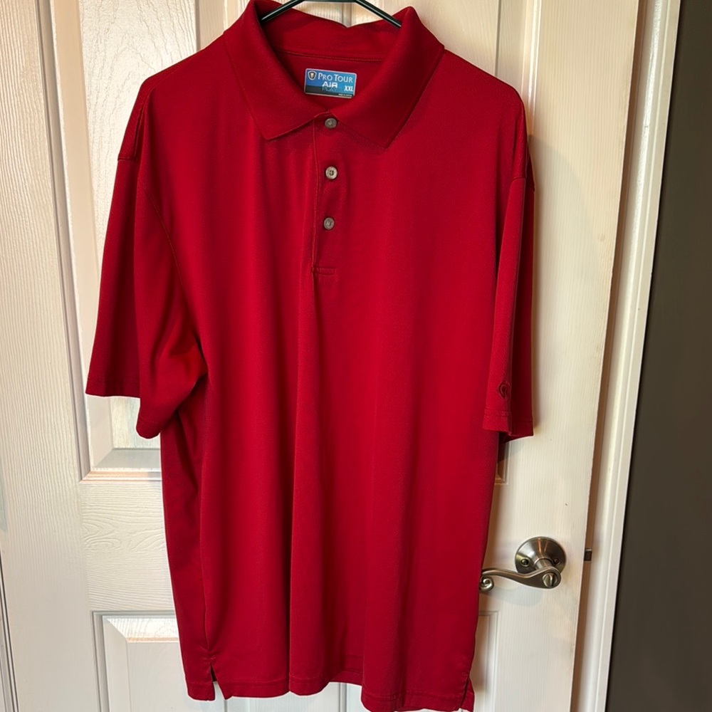 Vibrant Red Classic Polo Shirt Short Sleeve